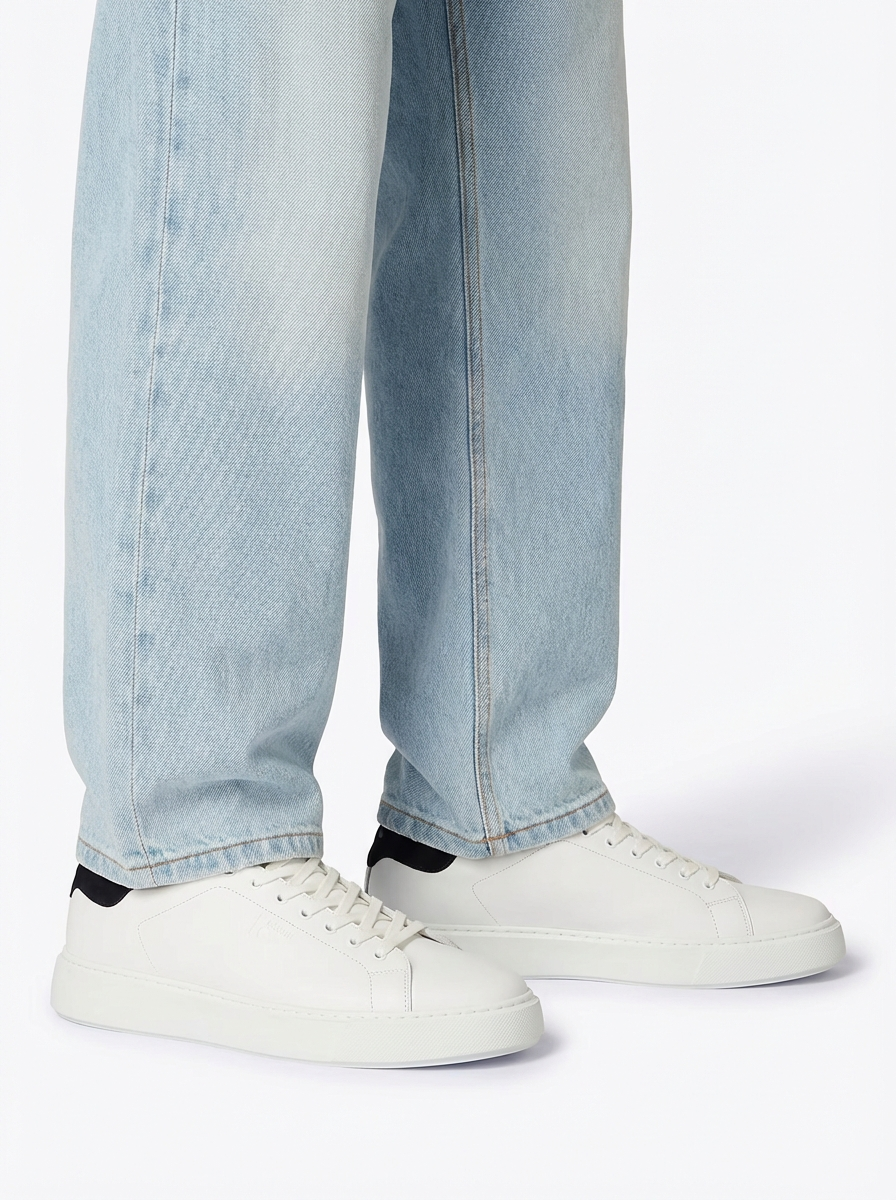 STANLEY MILES - FG620 White Blue - Sneaker (low)