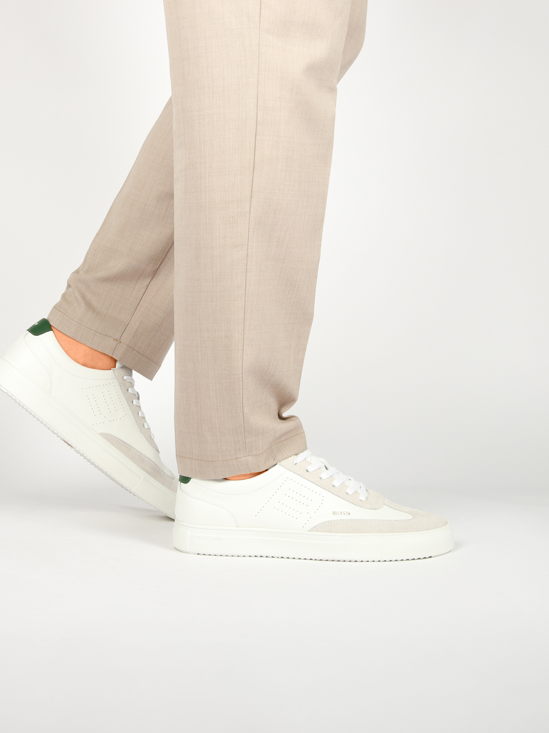 Blackstone SLATE HARPER PERF DG518 White green Sneaker (low)