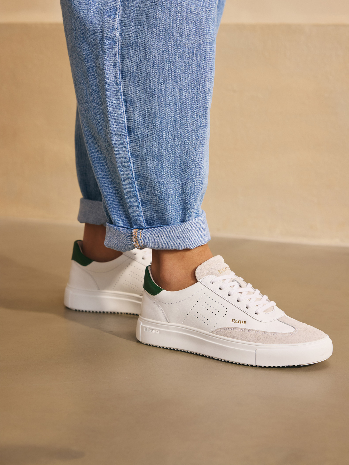 Blackstone SLATE HARPER DL272 White green Sneaker (low)