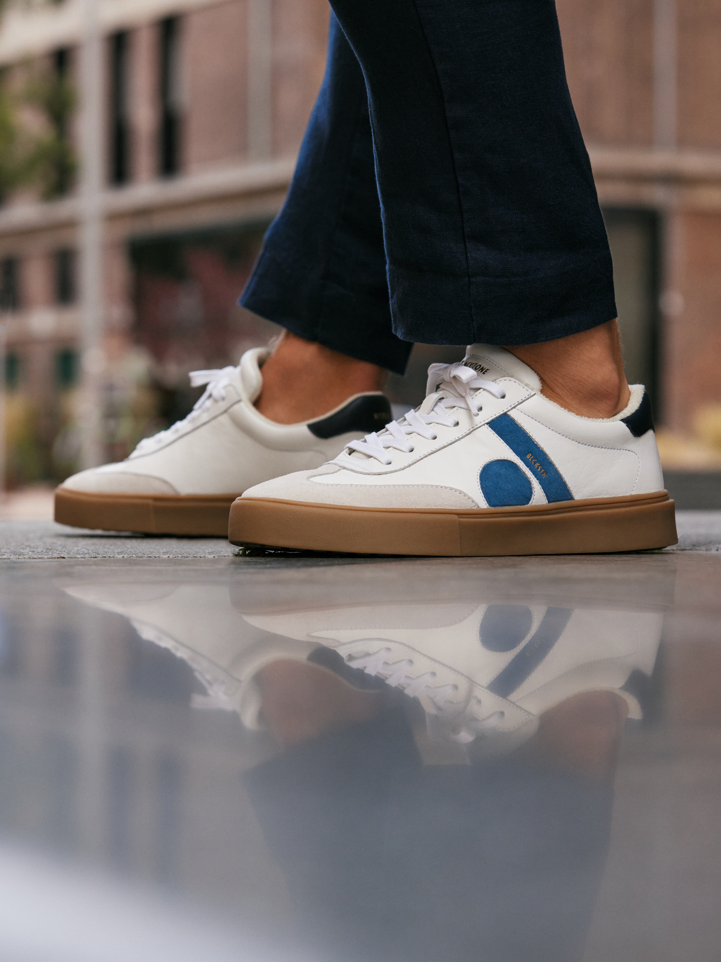 Blackstone QUARTZ AUDEN EG554 White blue Sneaker (low)