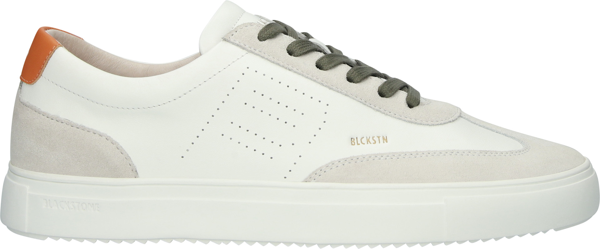 Blackstone SLATE HARPER PERF DG518 White orange Sneaker (low)