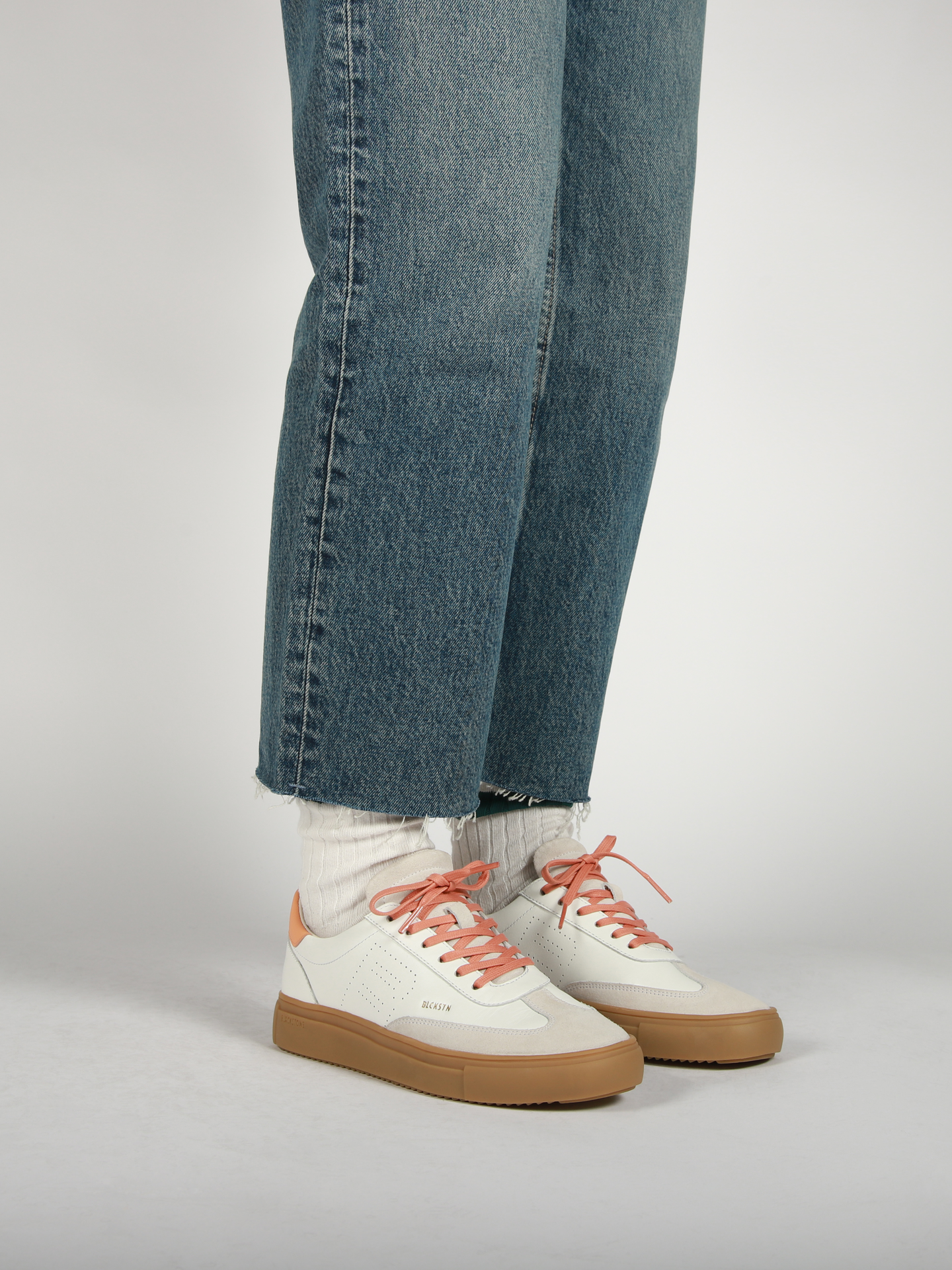 Blackstone SLATE HARPER DL272 White orange Sneaker (low)