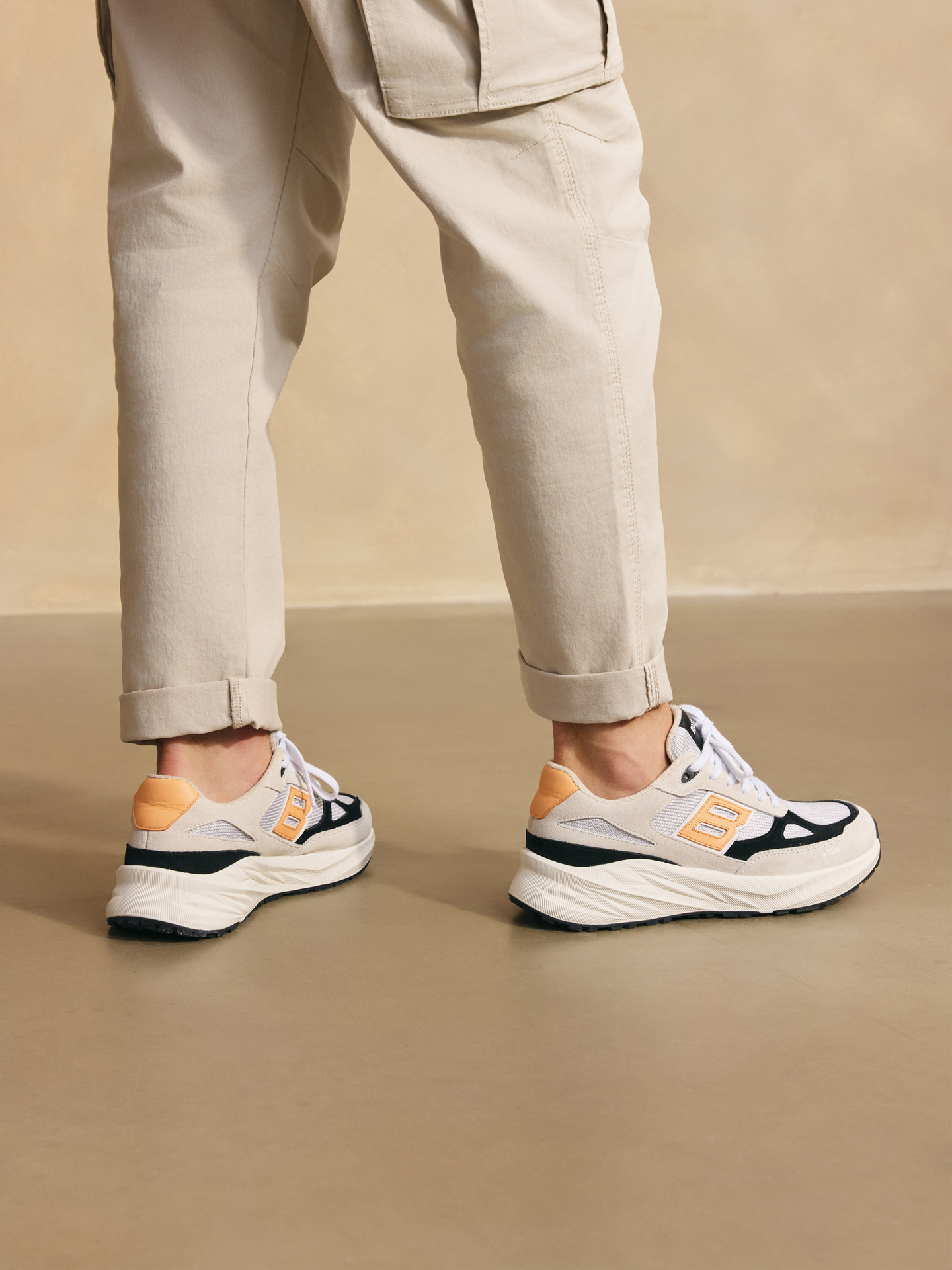 Blackstone FLINT MOSS DG531 Light grey peach Runner Sneaker
