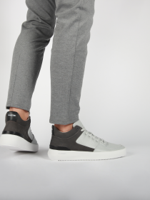 Blackstone BRYSON ZG17 Grey pinstripe northern drople Sneaker (mid)