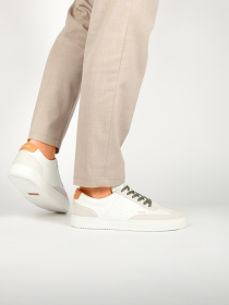 Blackstone SLATE HARPER PERF DG518 White orange Sneaker (low)