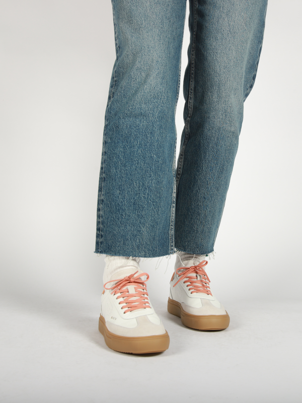 Blackstone SLATE HARPER DL272 White orange Sneaker (low)