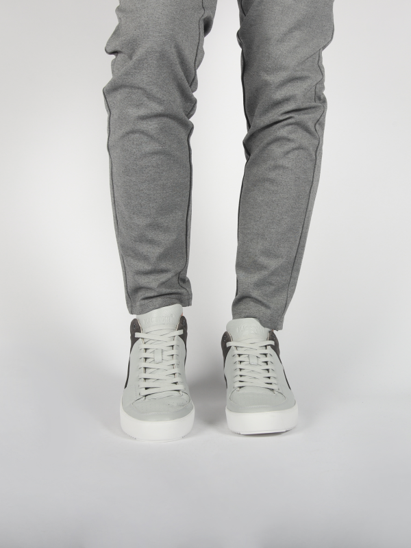 Blackstone BRYSON ZG17 Grey pinstripe northern drople Sneaker (mid)