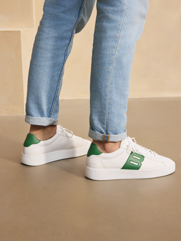 Blackstone SKARN RAY DG366 White green Sneaker (low)