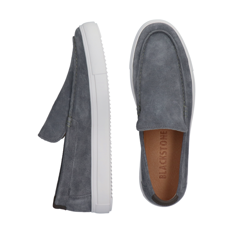 Blackstone GIULIO XG98 Grey pinstripe Slip-ons
