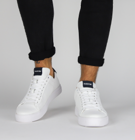 Blackstone ROGER LOW RM50 White dark denim Sneaker (low)