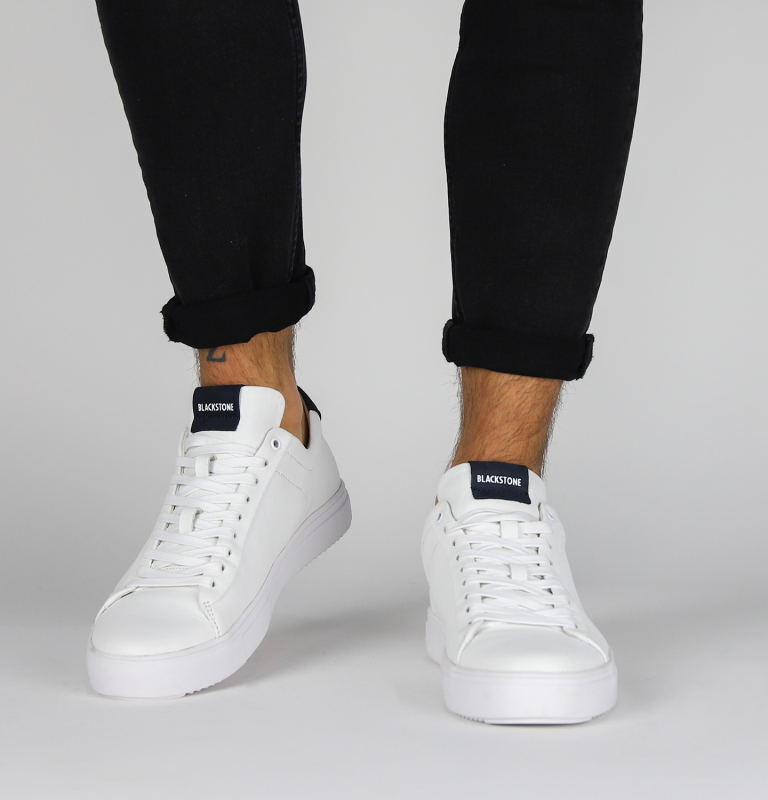 Blackstone ROGER LOW RM50 White dark denim Sneaker (low)