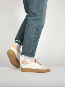 Blackstone SLATE HARPER DL272 White orange Sneaker (low)