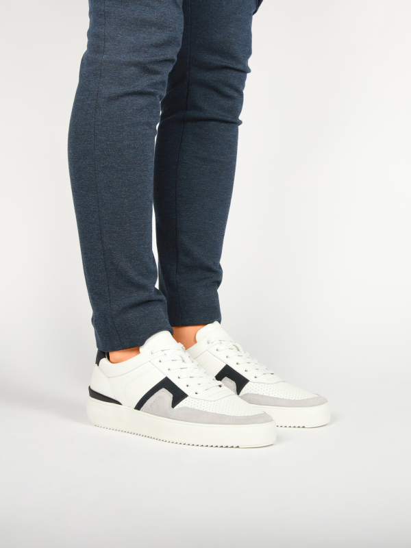 Blackstone MARBLE COLTON DG513 White dark blue Sneaker (low)