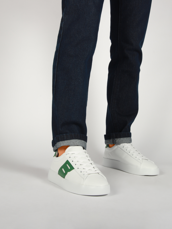 Blackstone SKARN RAY DG366 White green Sneaker (low)