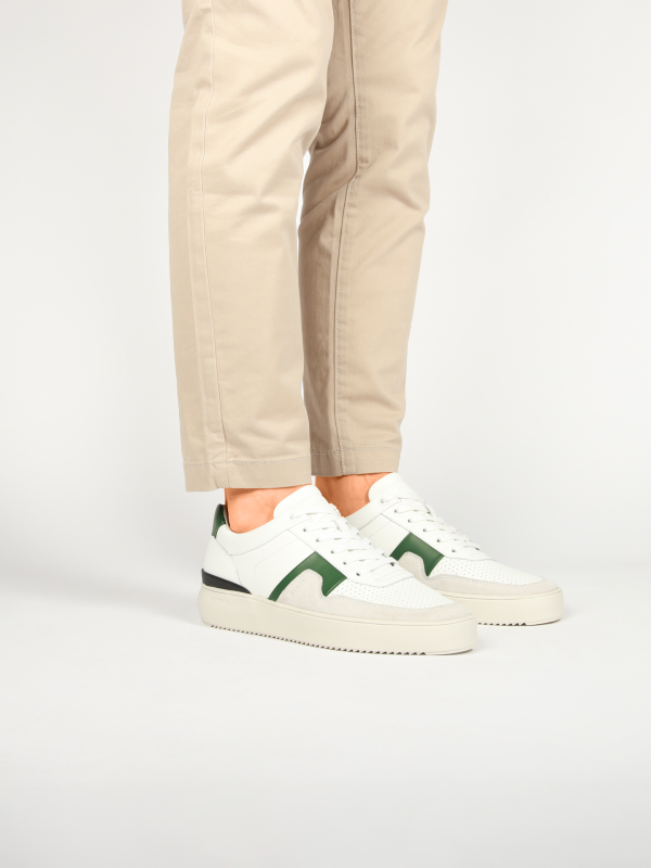 Blackstone MARBLE COLTON DG513 White green Sneaker (low)
