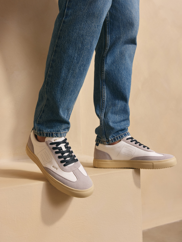 Blackstone SLATE HARPER PERF DG518 White blue Sneaker (low)