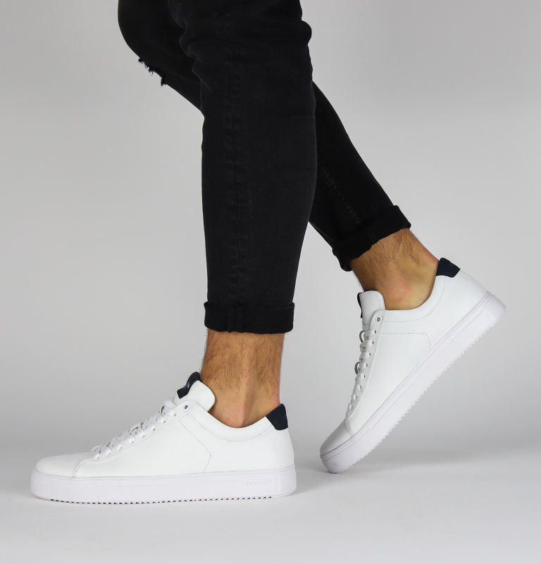Blackstone ROGER LOW RM50 White dark denim Sneaker (low)