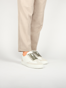 Blackstone SLATE HARPER PERF DG518 White orange Sneaker (low)