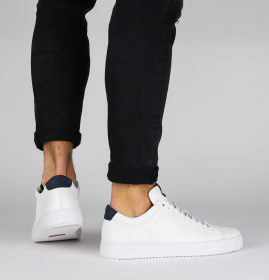 Blackstone ROGER LOW RM50 White dark denim Sneaker (low)