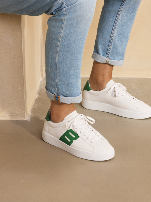 Blackstone SKARN RAY DG366 White green Sneaker (low)