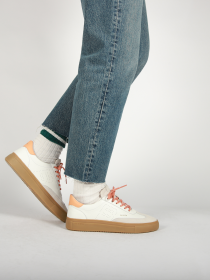 Blackstone SLATE HARPER DL272 White orange Sneaker (low)