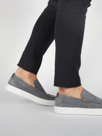 Blackstone GIULIO XG98 Grey pinstripe Slip-ons