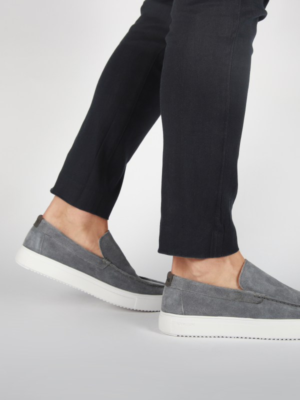 Blackstone GIULIO XG98 Grey pinstripe Slip-ons