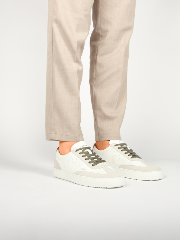 Blackstone SLATE HARPER PERF DG518 White orange Sneaker (low)
