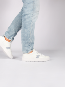 Blackstone RYDER BL220 White cambray blue Sneaker (low)