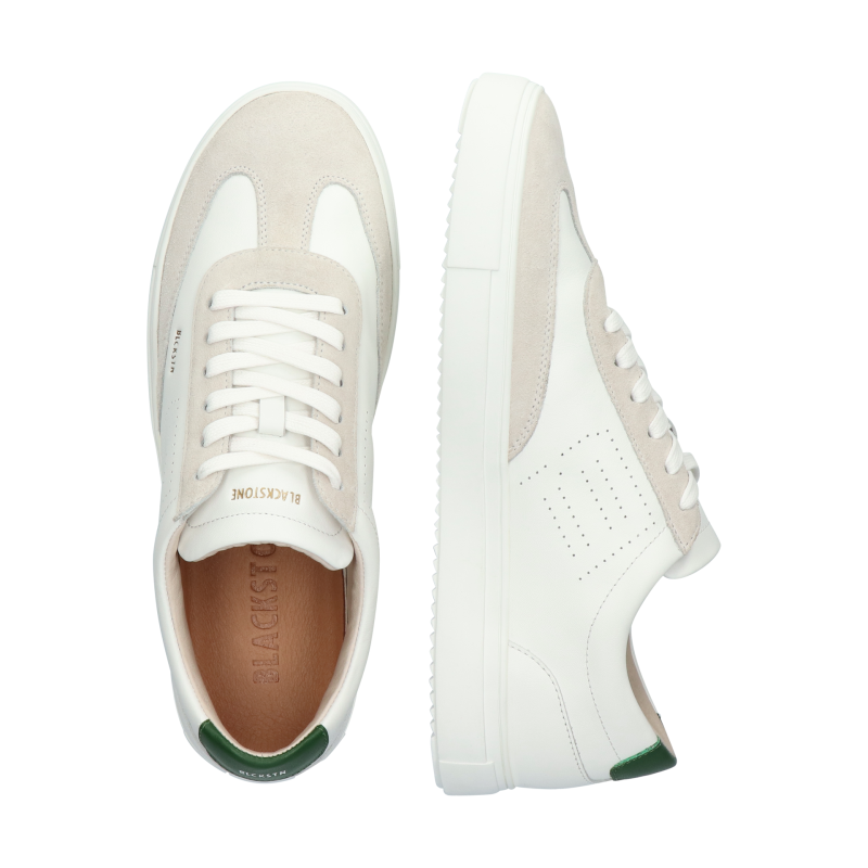 Blackstone SLATE HARPER PERF DG518 White green Sneaker (low)