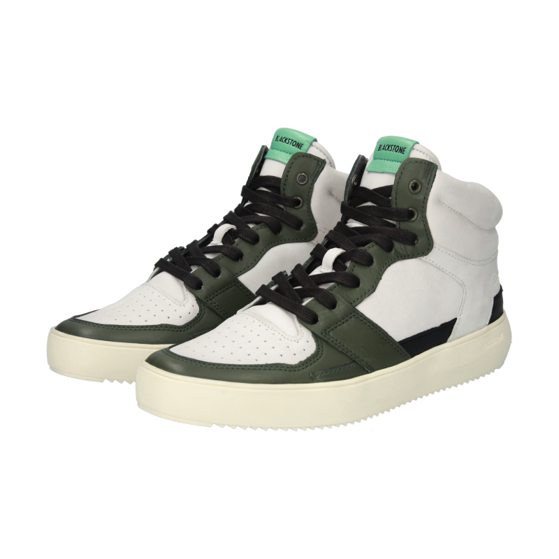 Blackstone DWAYNE YG02 Off white green Sneaker (high)