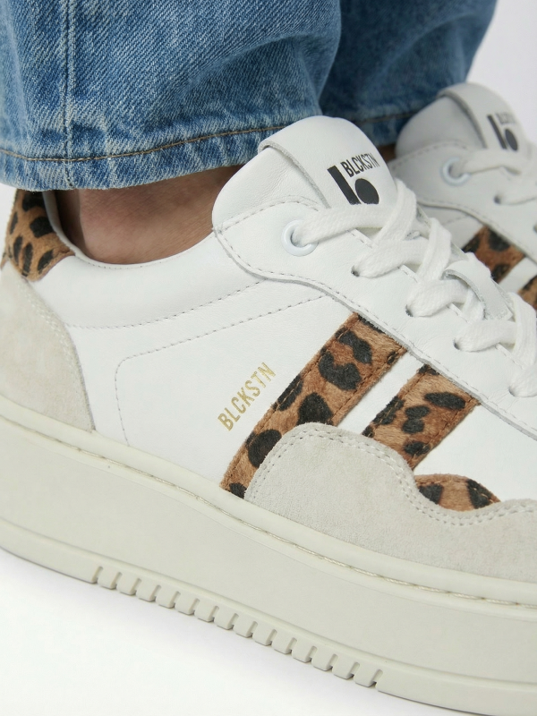 Blackstone GARNET KODA FL720 White leopard Sneaker (low)