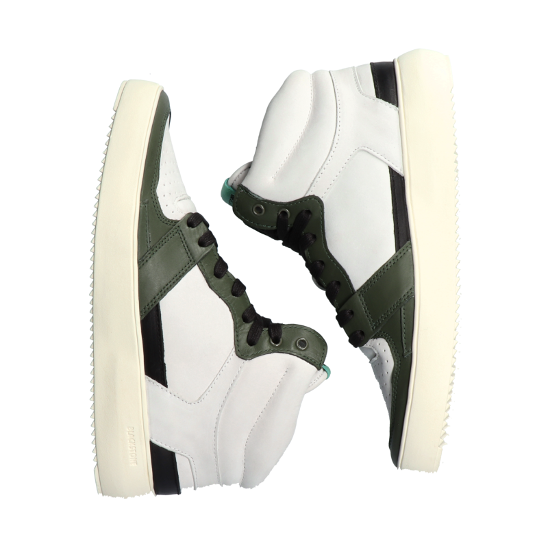 Blackstone DWAYNE YG02 Off white green Sneaker (high)