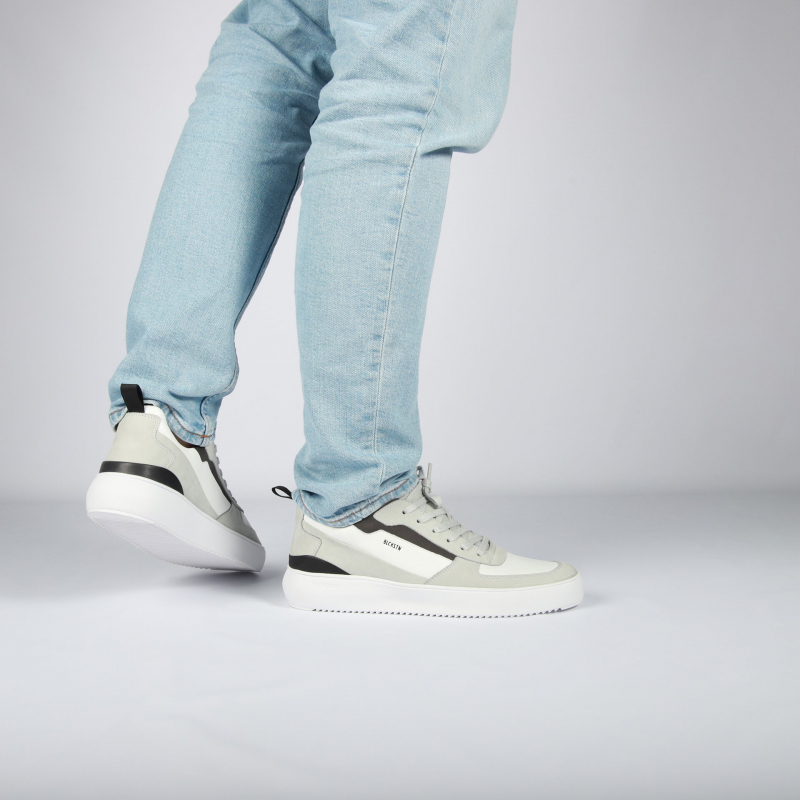 TYSON BG169 White Grey Sneaker mid