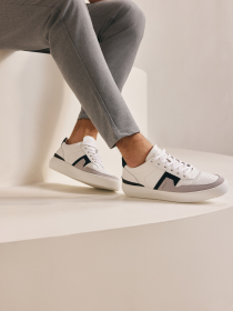 Blackstone MARBLE COLTON DG513 White dark blue Sneaker (low)