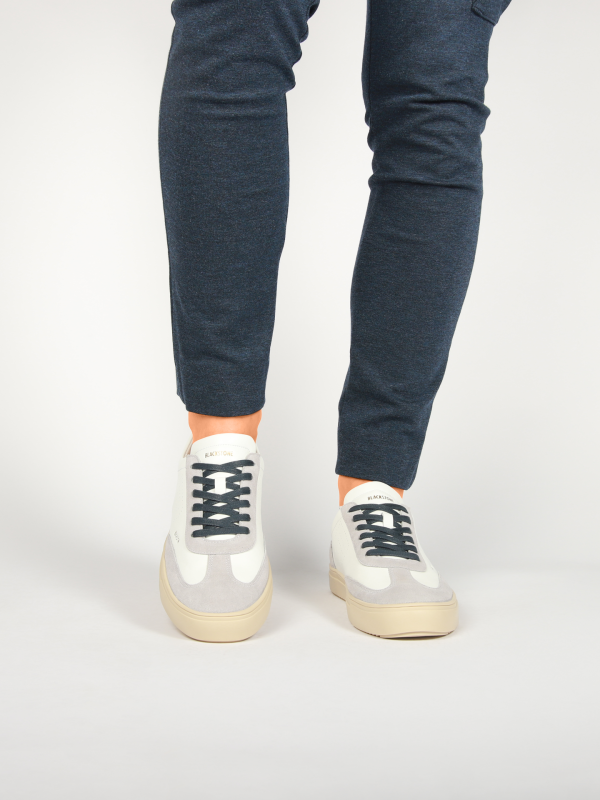 Blackstone SLATE HARPER PERF DG518 White blue Sneaker (low)