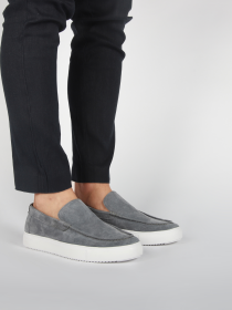 Blackstone GIULIO XG98 Grey pinstripe Slip-ons