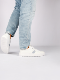 Blackstone RYDER BL220 White cambray blue Sneaker (low)