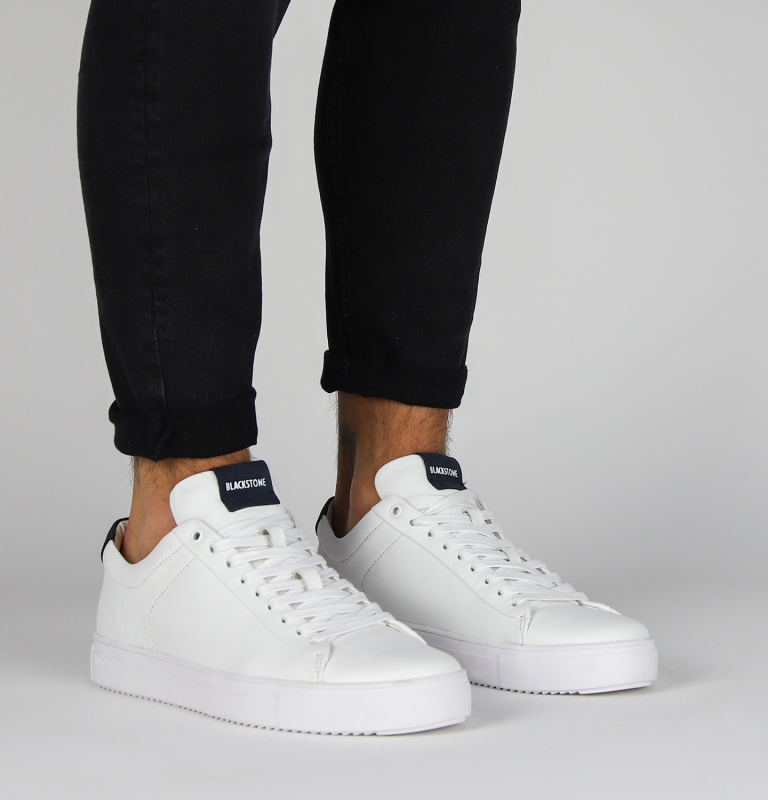Blackstone ROGER LOW RM50 White dark denim Sneaker (low)