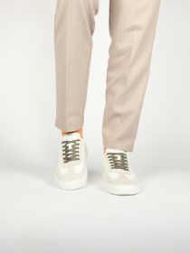 Blackstone SLATE HARPER PERF DG518 White orange Sneaker (low)