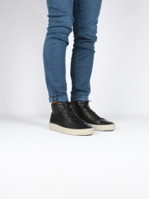 Blackstone DYLAN YG08 Black grey Sneaker (high)