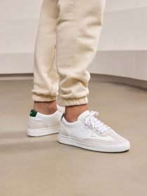 Blackstone SLATE HARPER PERF DG518 White green Sneaker (low)