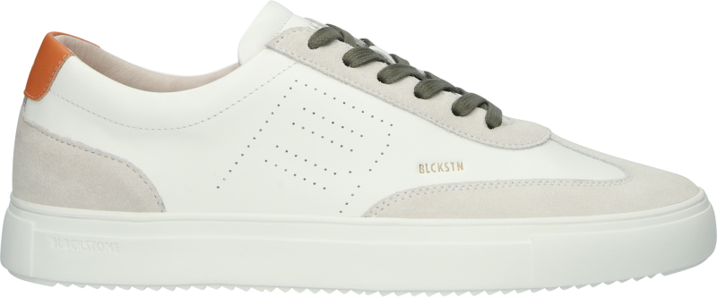 Blackstone SLATE HARPER PERF DG518 White orange Sneaker (low)