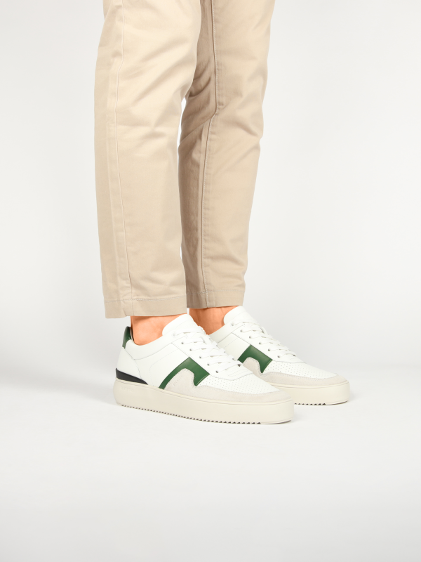 Blackstone MARBLE COLTON DG513 White green Sneaker (low)