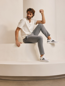 Blackstone MARBLE COLTON DG513 White dark blue Sneaker (low)