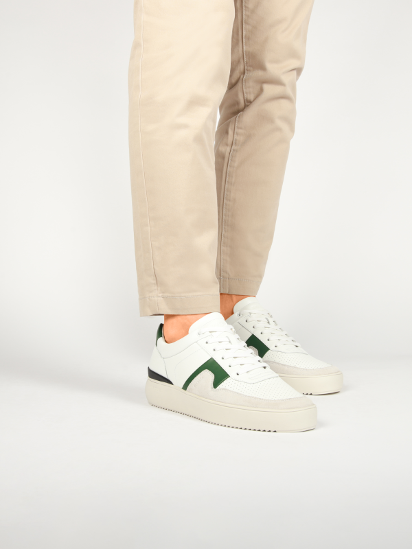 Blackstone MARBLE COLTON DG513 White green Sneaker (low)