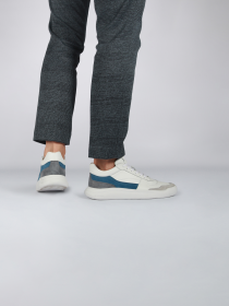 Blackstone AVERY ZG33 White blue ashes Sneaker (mid)
