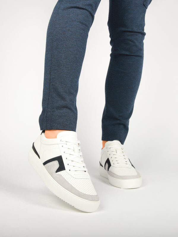 Blackstone MARBLE COLTON DG513 White dark blue Sneaker (low)