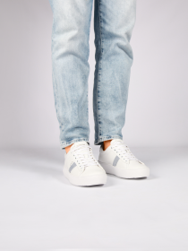Blackstone RYDER BL220 White cambray blue Sneaker (low)